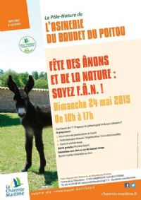 Fête des ânons et de la nature au Pôle Nature de l'Asinerie du Baudet du Poitou. Le dimanche 24 mai 2015 à Dampierre-sur-Boutonne. Charente-Maritime.  10H00